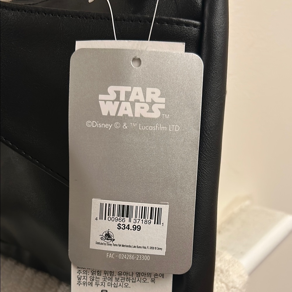 Disney Star Wars Black Belt Bag Iconic Patches Front Pocket Large Interior - Picture 7 of 13